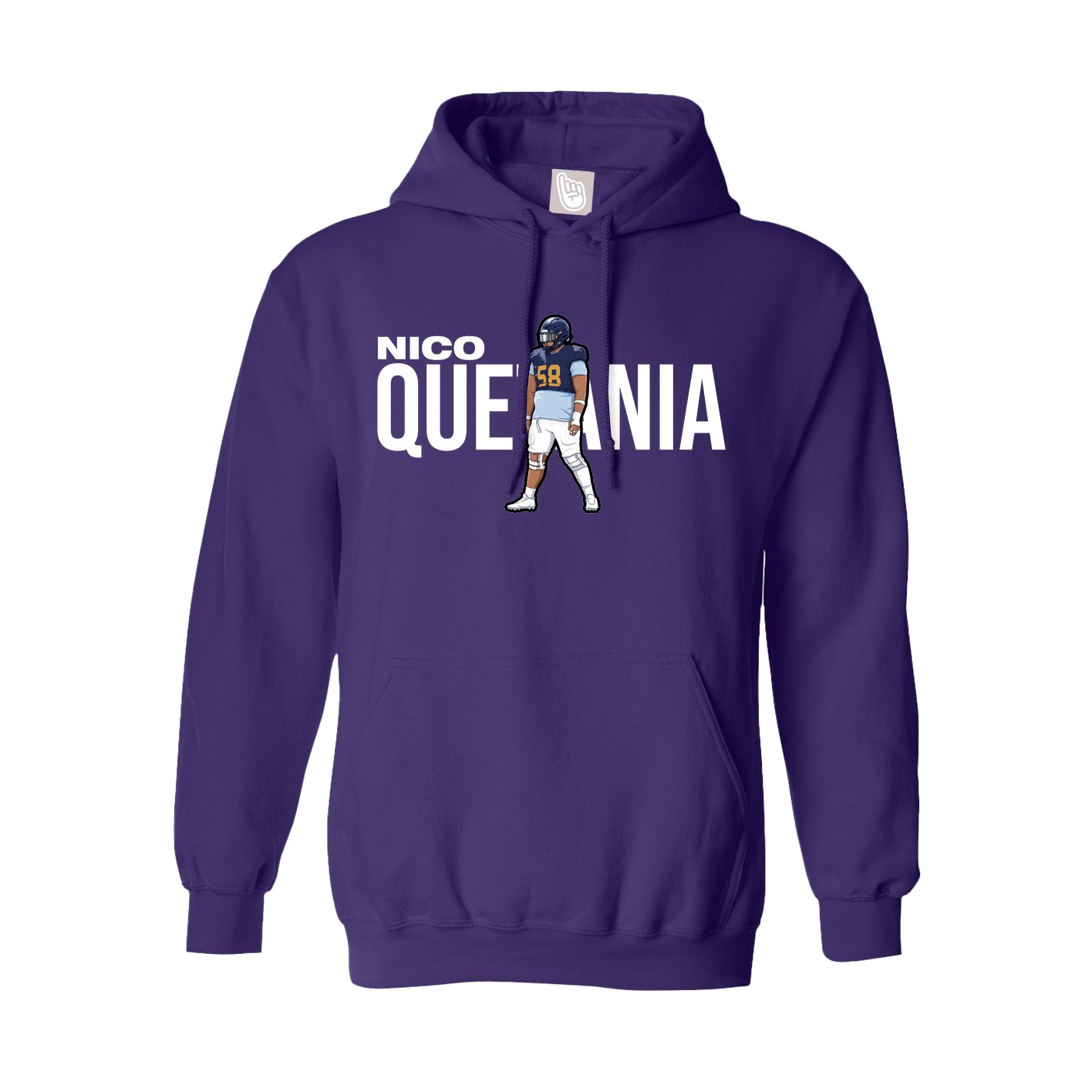 Hoodie — Player Name in Purple