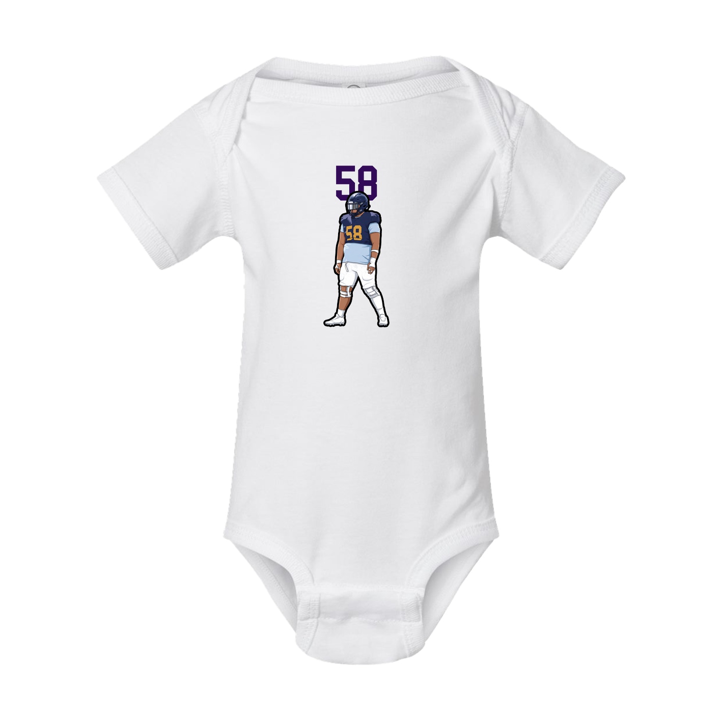 Baby Onesie — Number Top in White