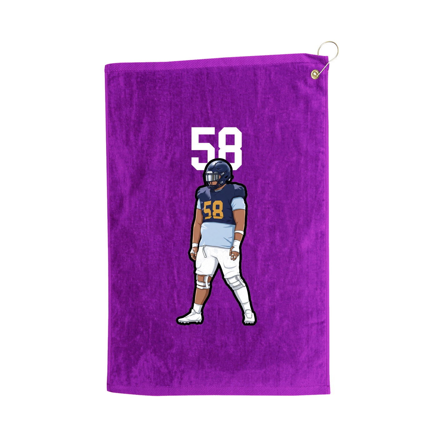 Golf Towel — Number Top in Purple
