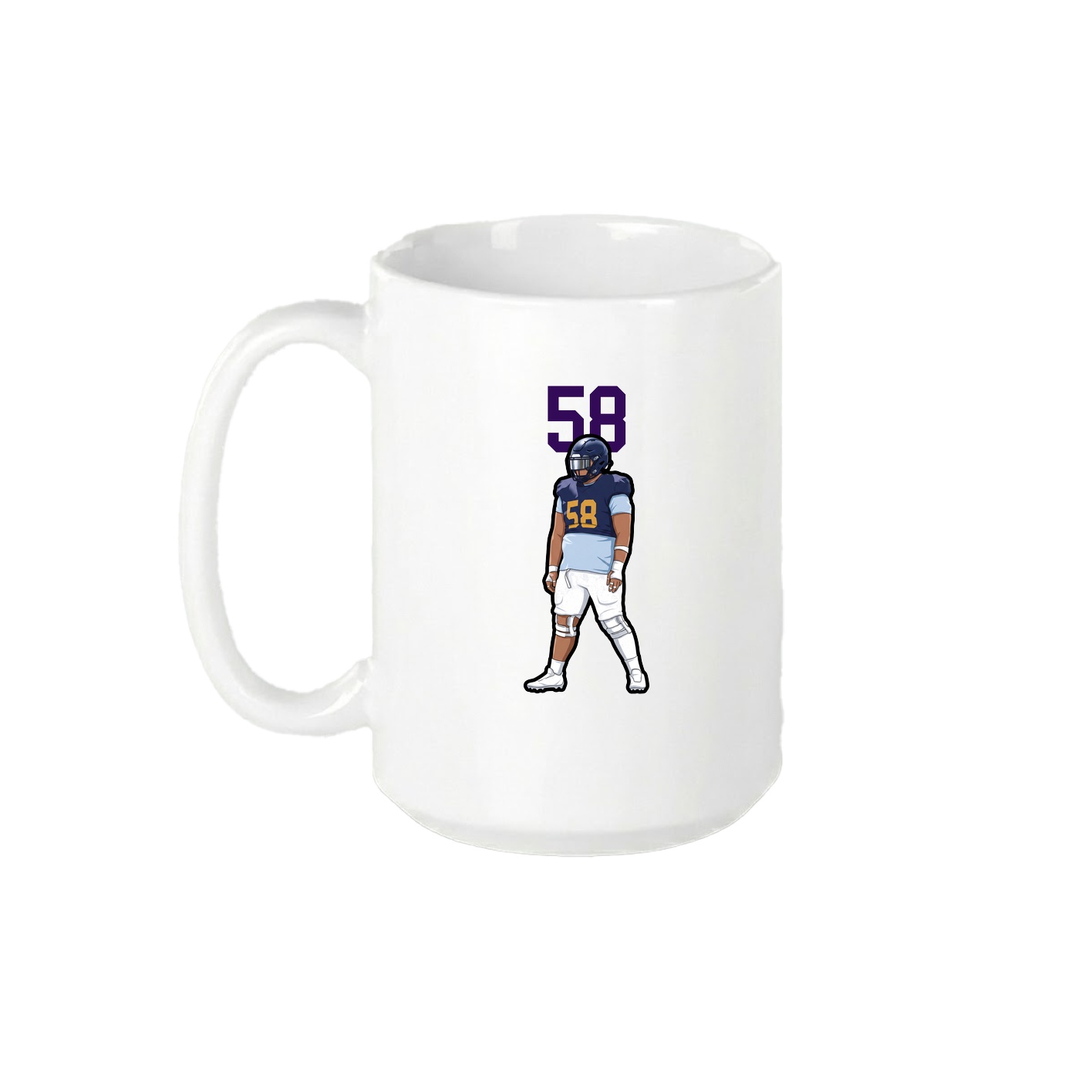 15oz Coffee Mug — Number Top in White