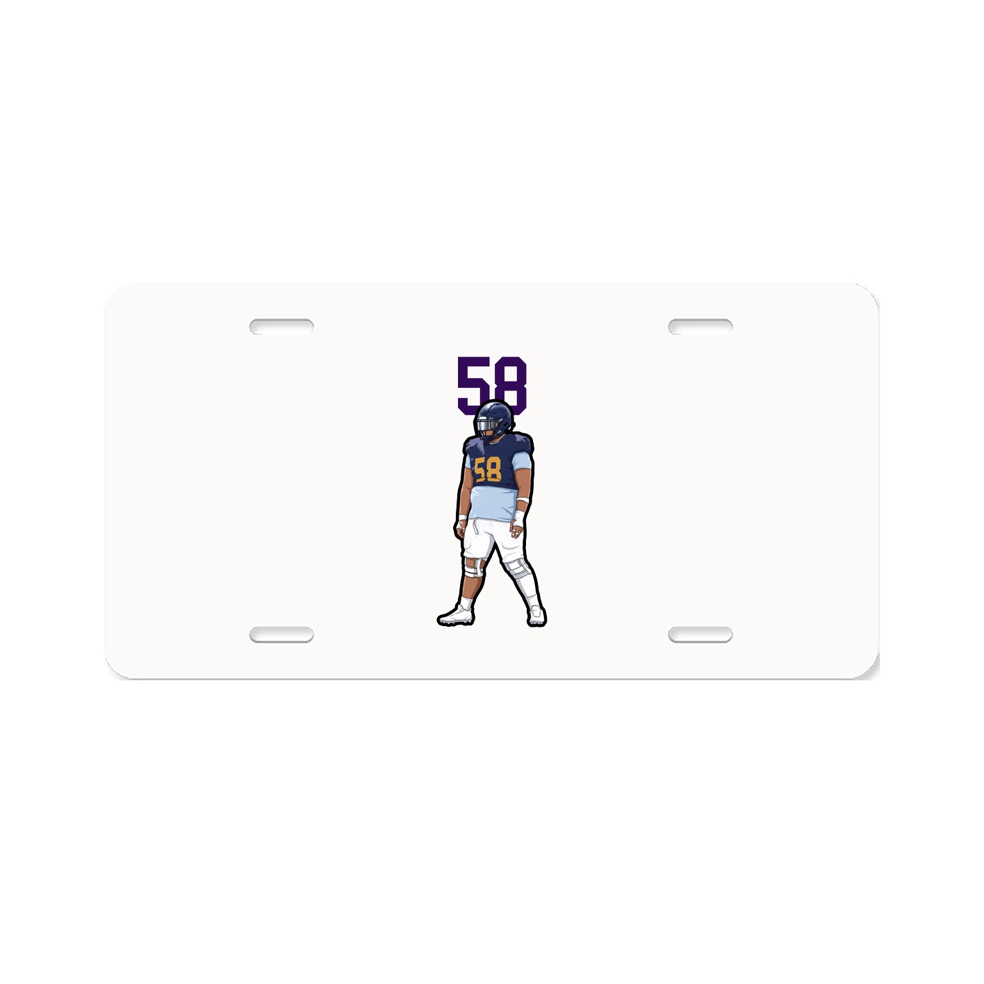 License Plate — Number Top in Classic