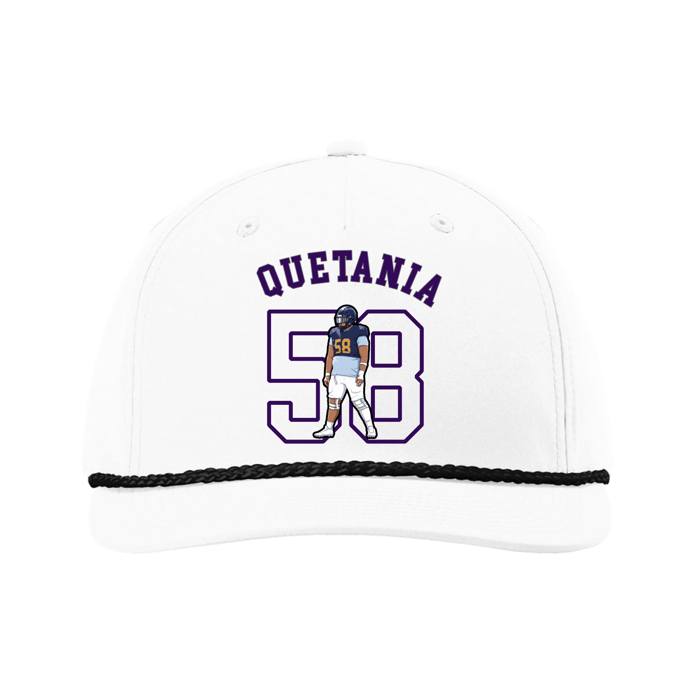 Five-Panel Classic Rope Cap — Shirsey Arch in White