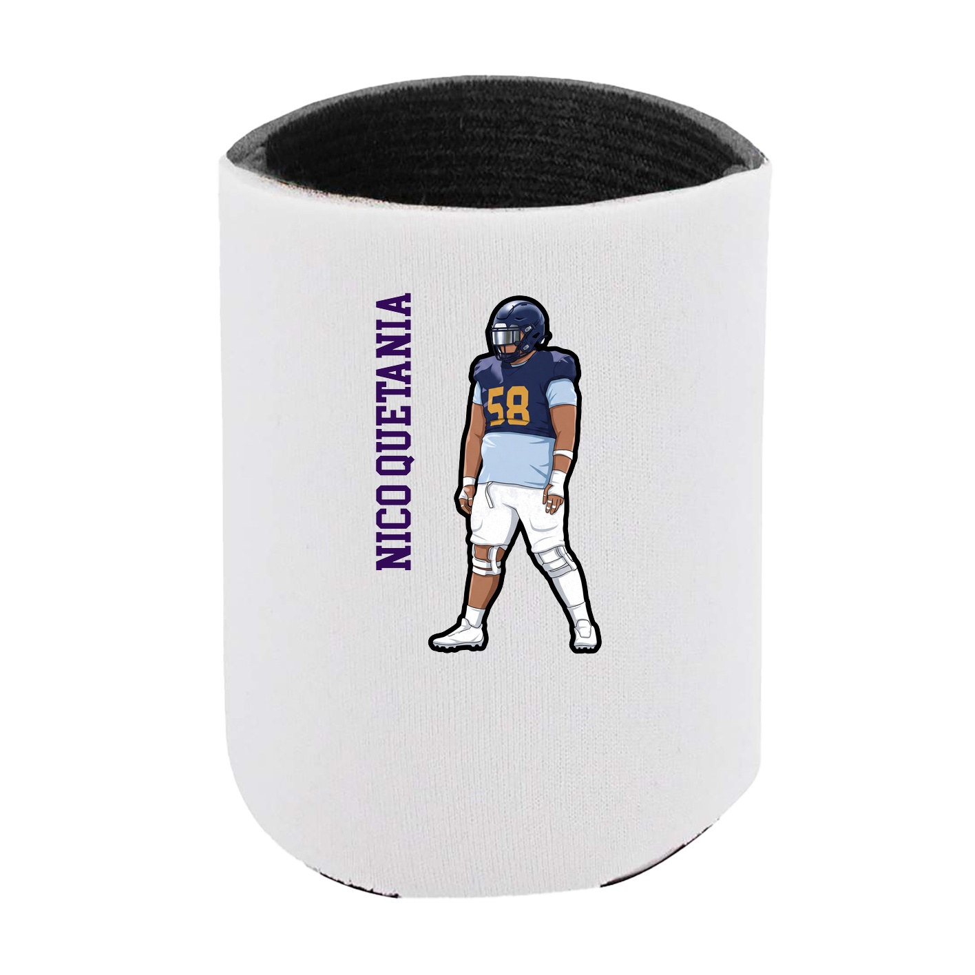 Can Holder — Name Vertical in White