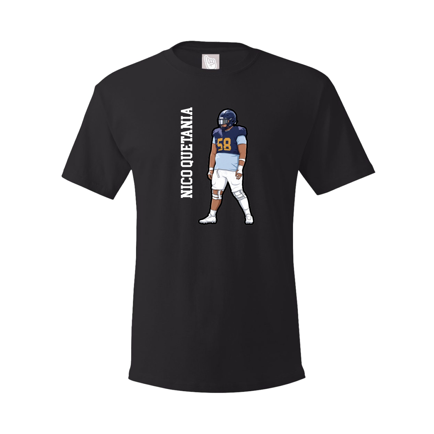 Youth Tee — Name Vertical in Black