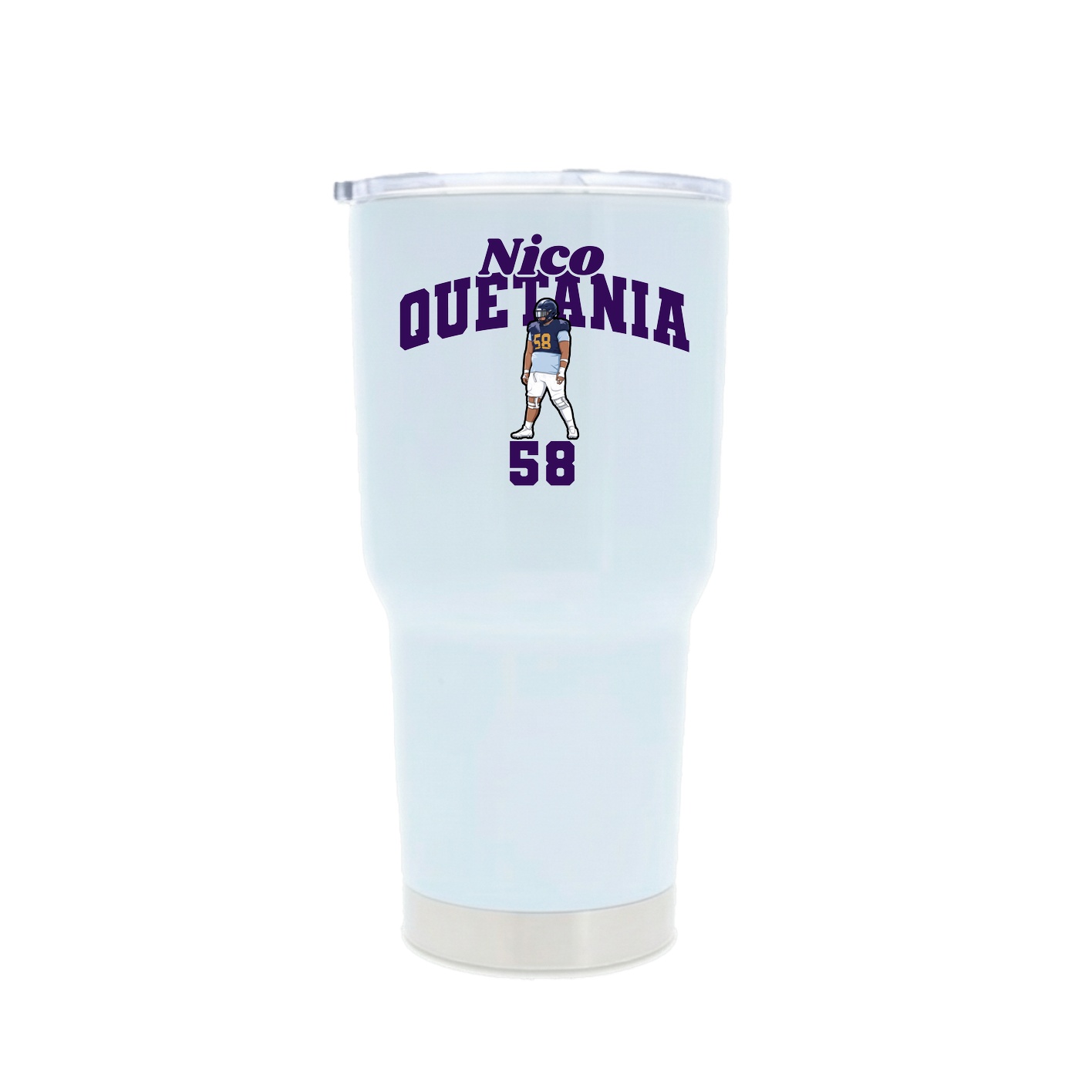 30oz Stainless Steel Tumbler — Signature Arch in White