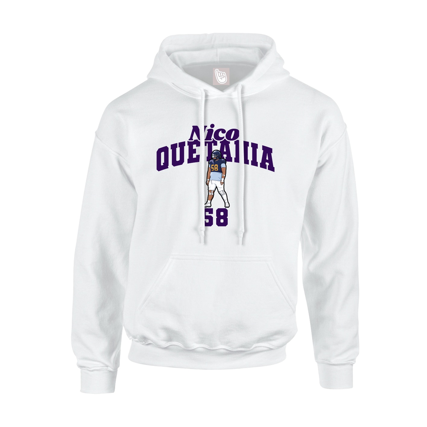 Youth Hoodie — Signature Arch in White