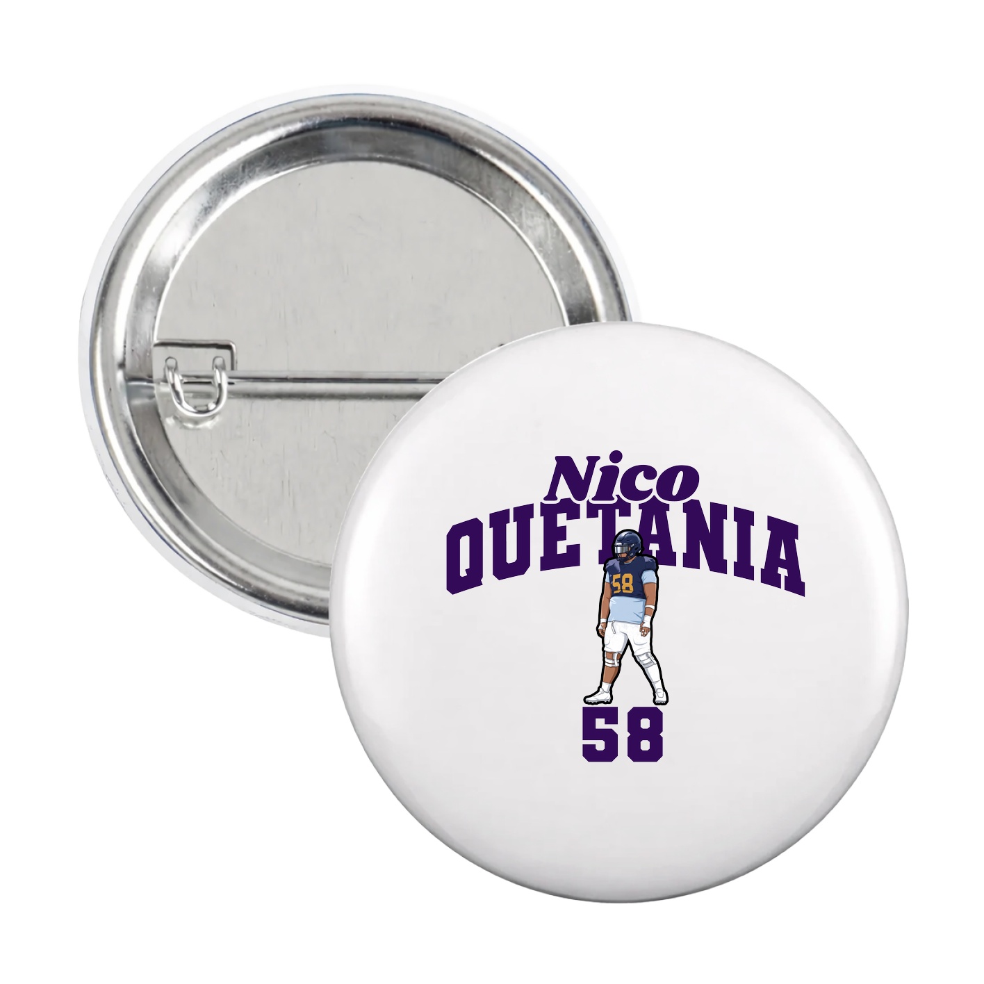 Game Day Button — Signature Arch in White