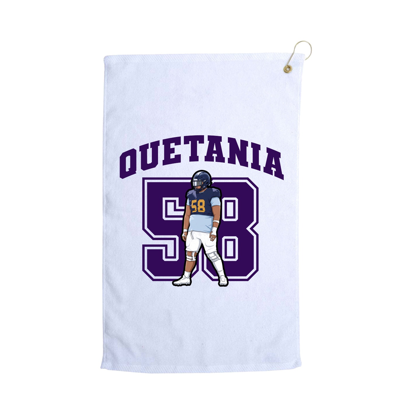 Golf Towel — Number in White