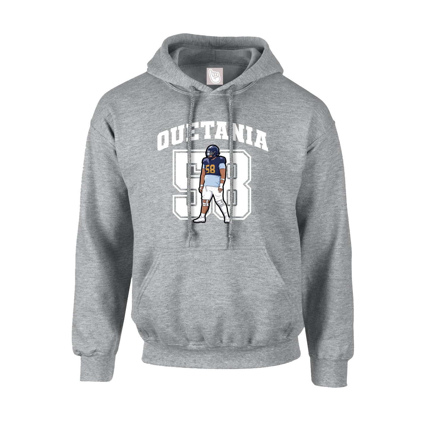 Youth Hoodie — Number in Grey