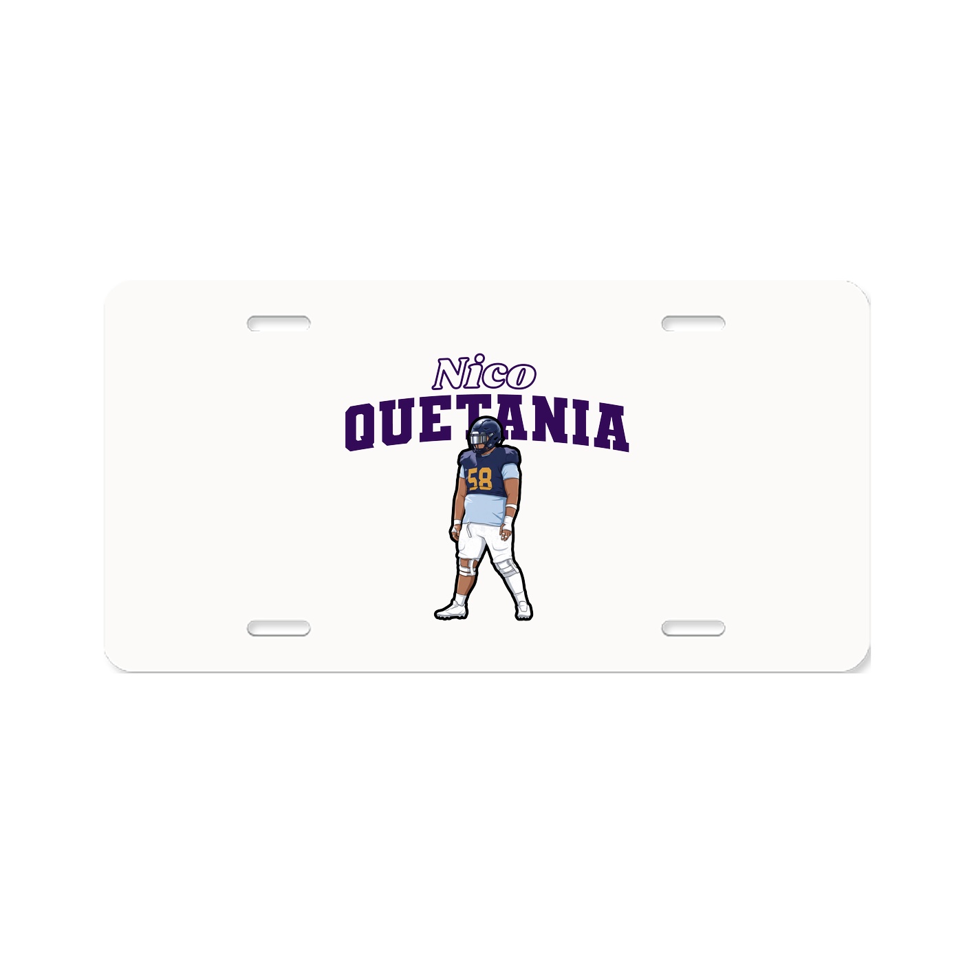 License Plate — Name Arch in Classic