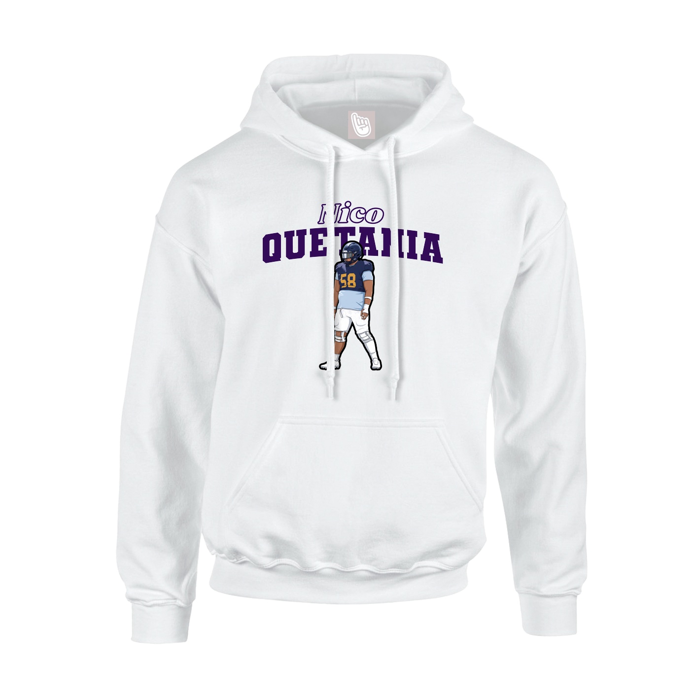 Hoodie — Name Arch in White