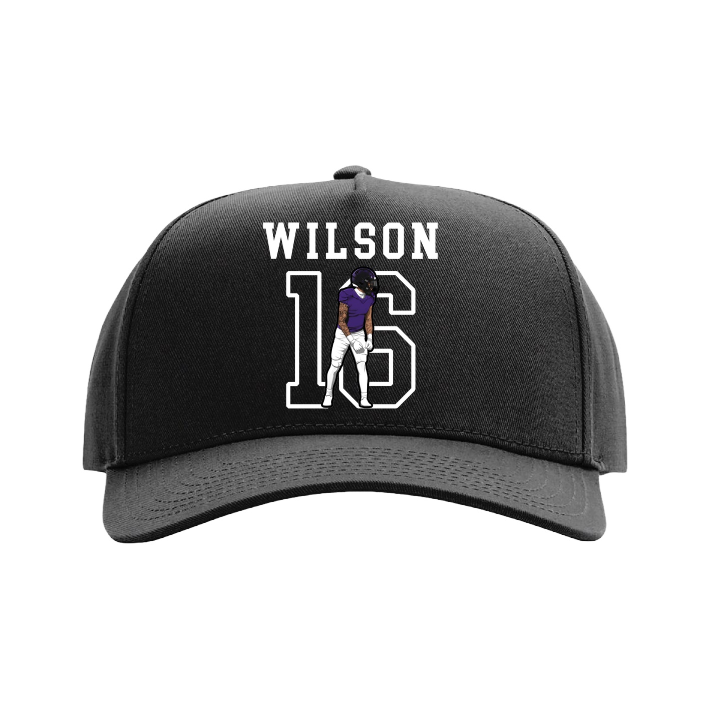 Full Fabric Five-Panel Champ Cap — Shirsey in Black