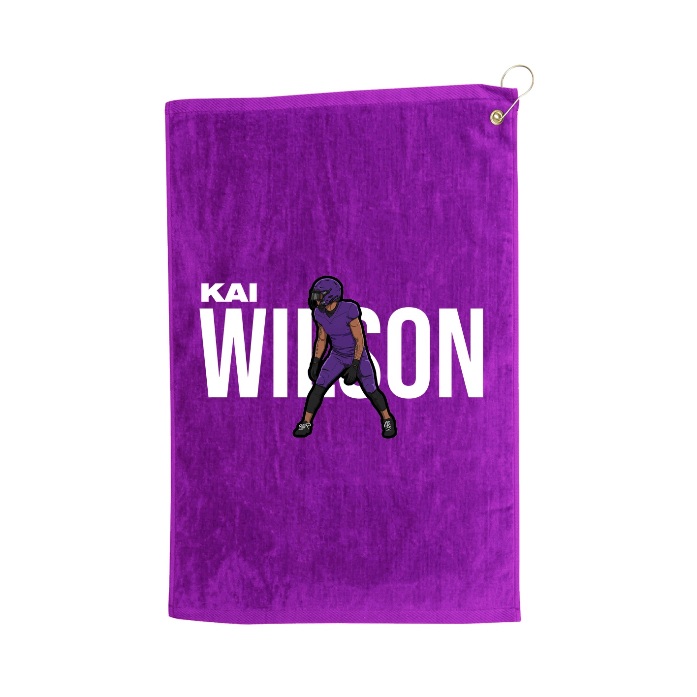 Golf Towel — Player Name in Purple
