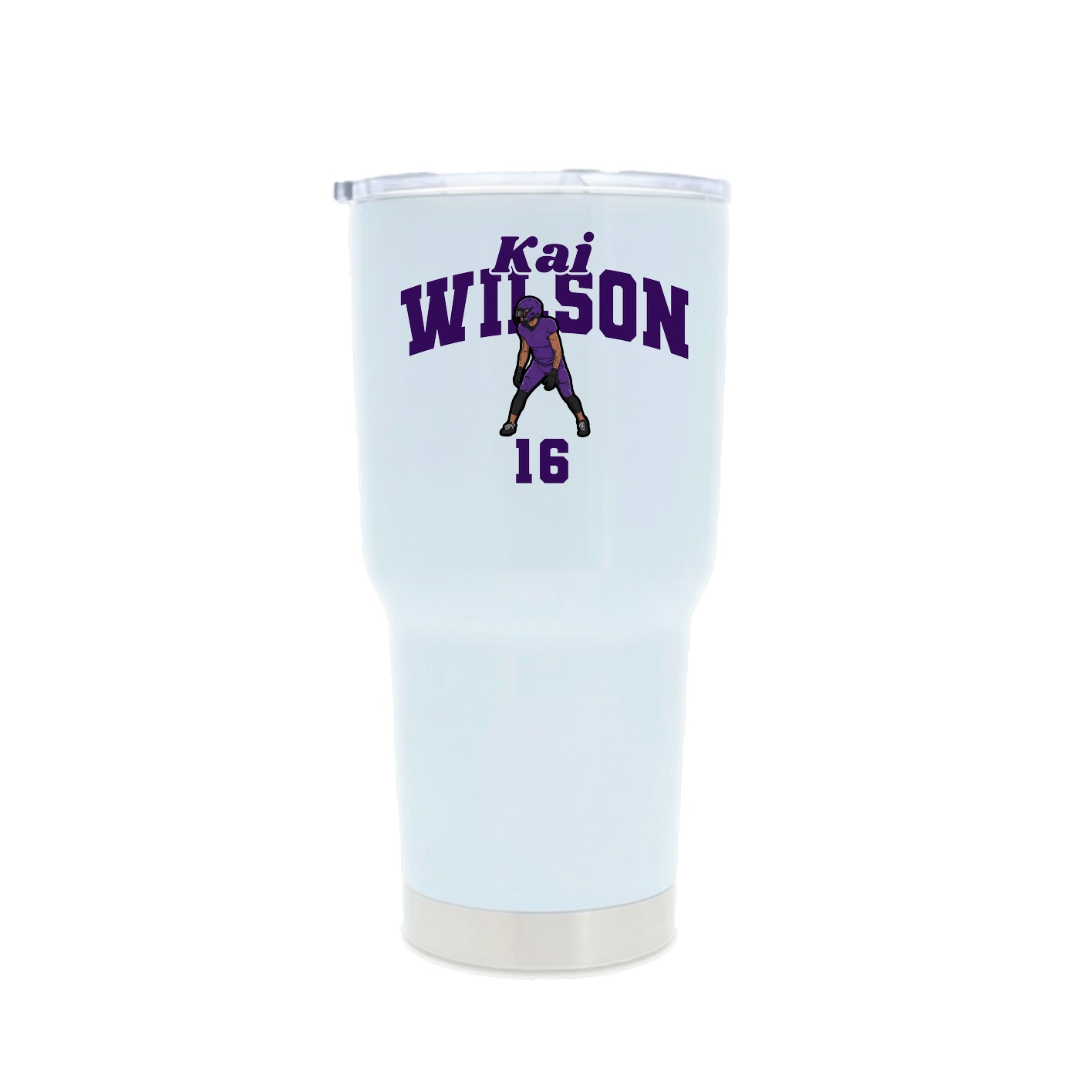 30oz Stainless Steel Tumbler — Signature Arch in White