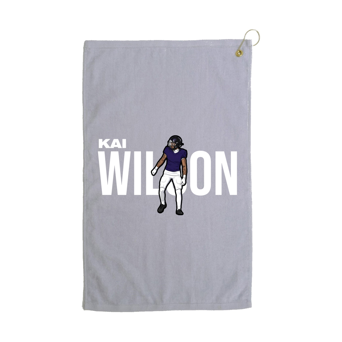 Golf Towel — Player Name in Grey