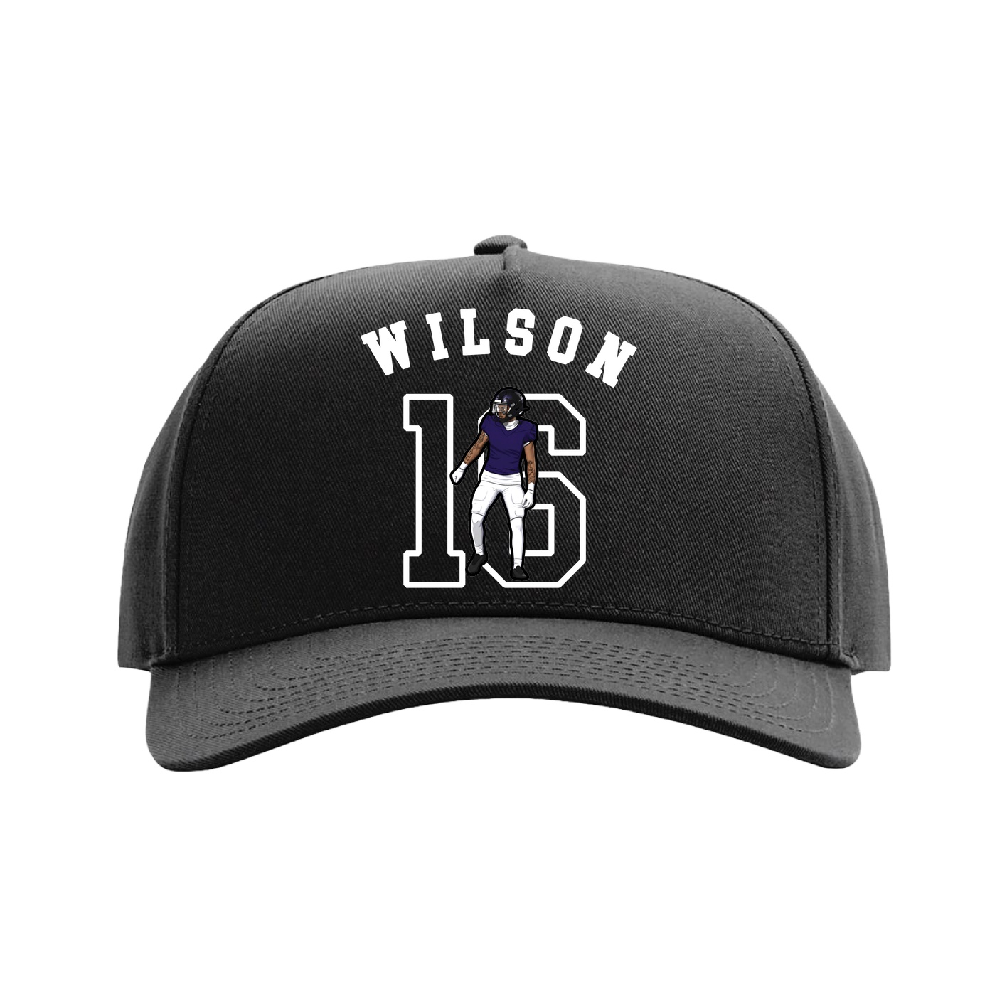 Full Fabric Five-Panel Champ Cap — Shirsey Arch in Black