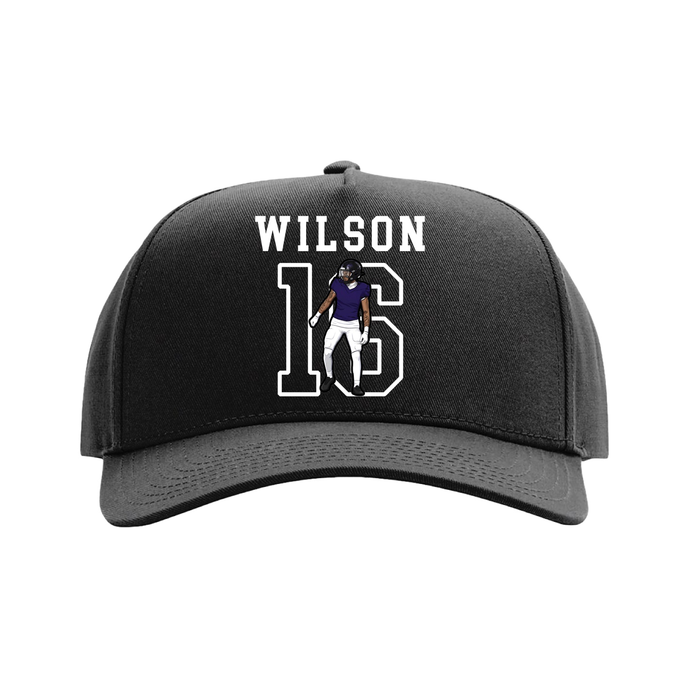 Full Fabric Five-Panel Champ Cap — Shirsey in Black