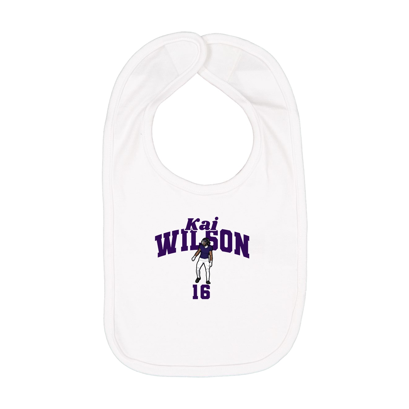 Infant Bib — Signature Arch in White