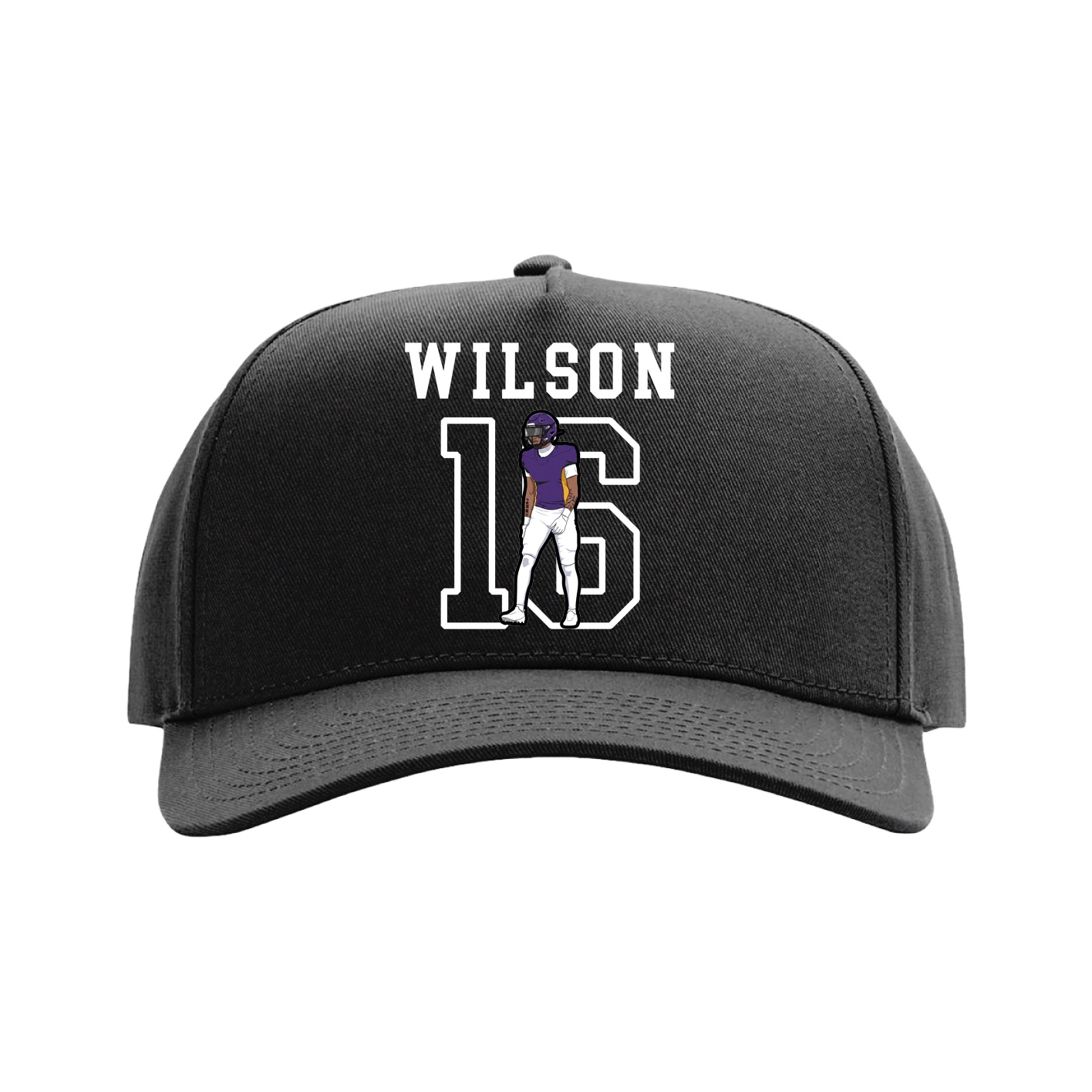 Full Fabric Five-Panel Champ Cap — Shirsey in Black