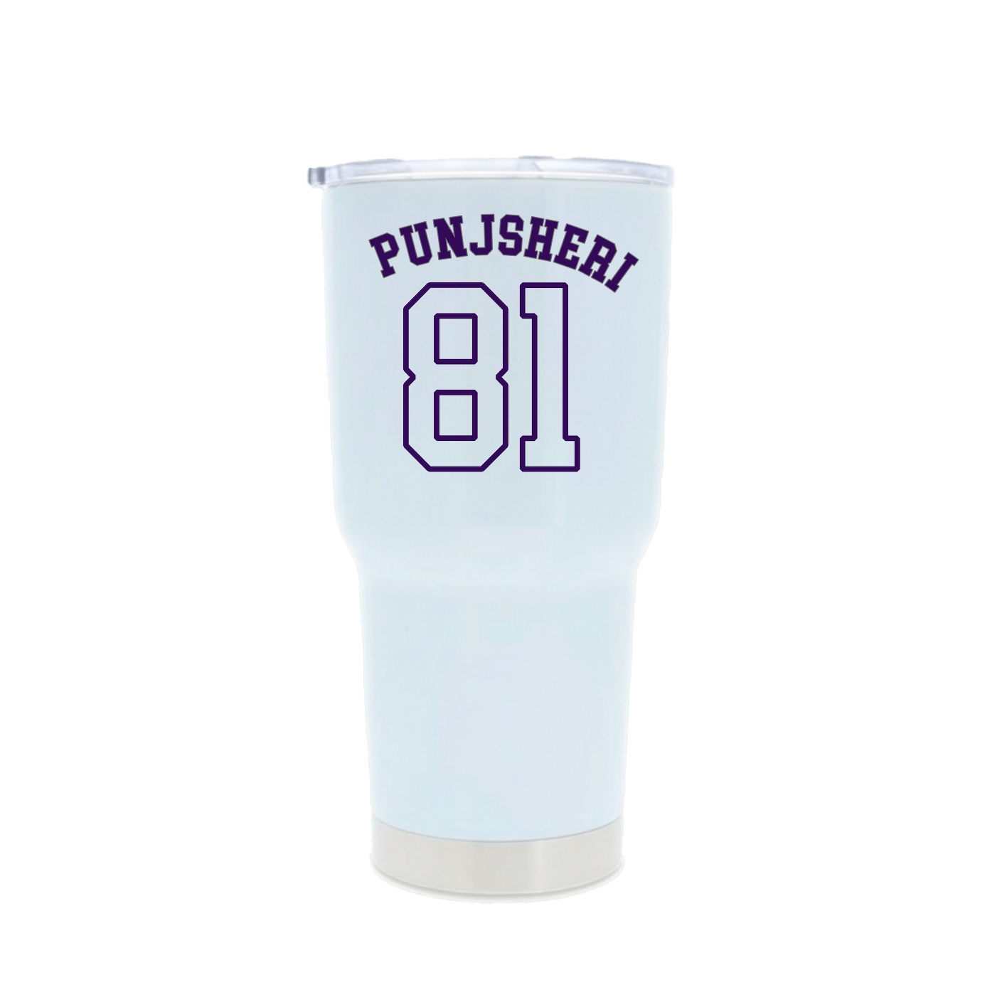 30oz Stainless Steel Tumbler — Shirsey Arch in White