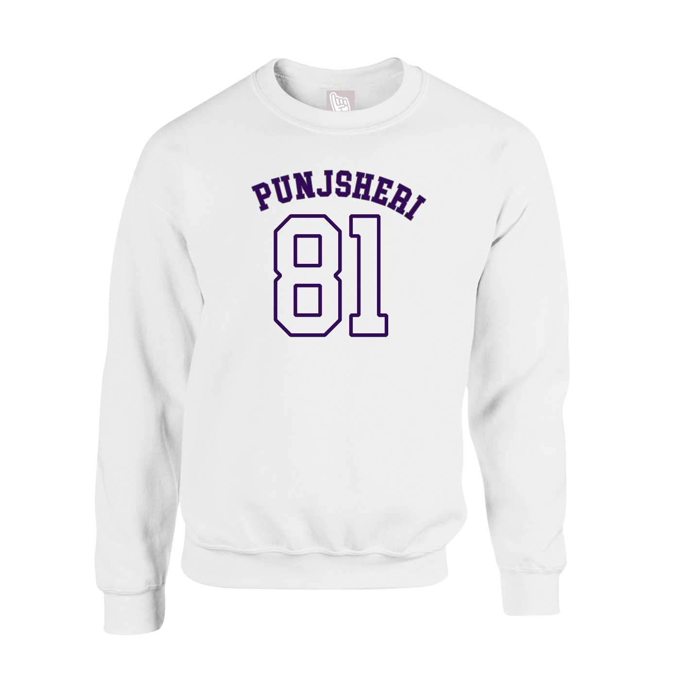 Fleece Crew — Shirsey Arch in White