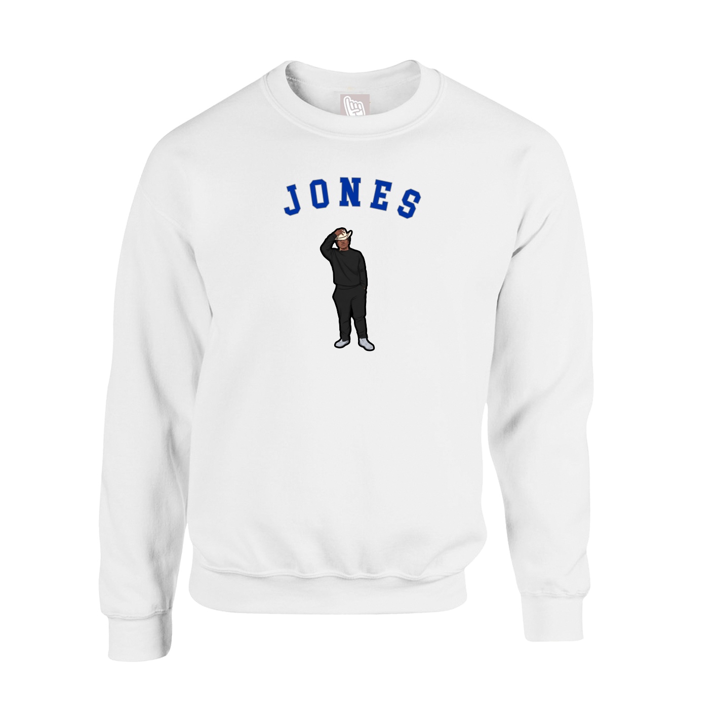 Fleece Crew — Shirsey Arch in White
