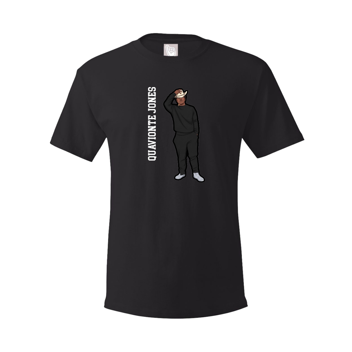 Tee — Name Vertical in Black