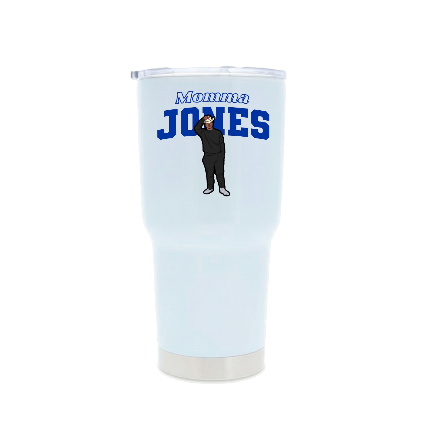 30oz Stainless Steel Tumbler — Mothers Day Block in White