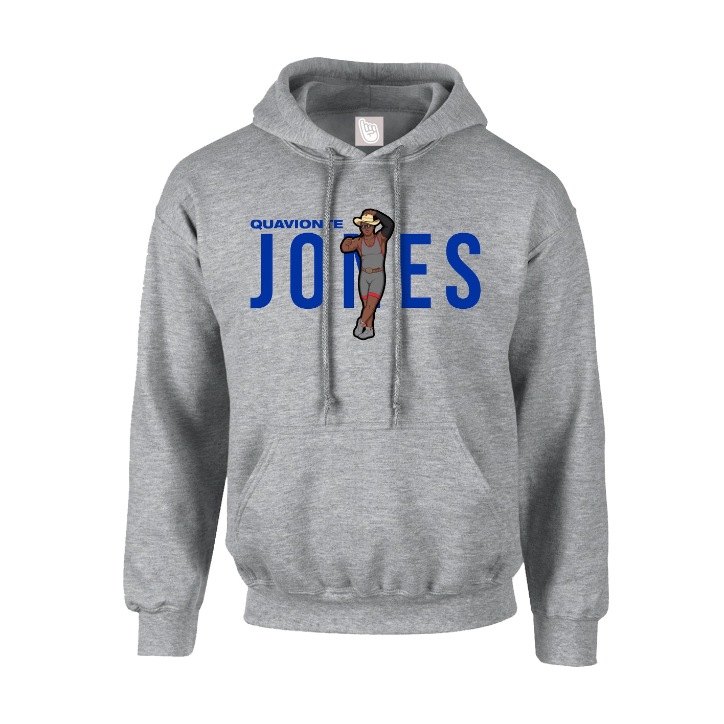 Youth Hoodie — Player Name in Grey