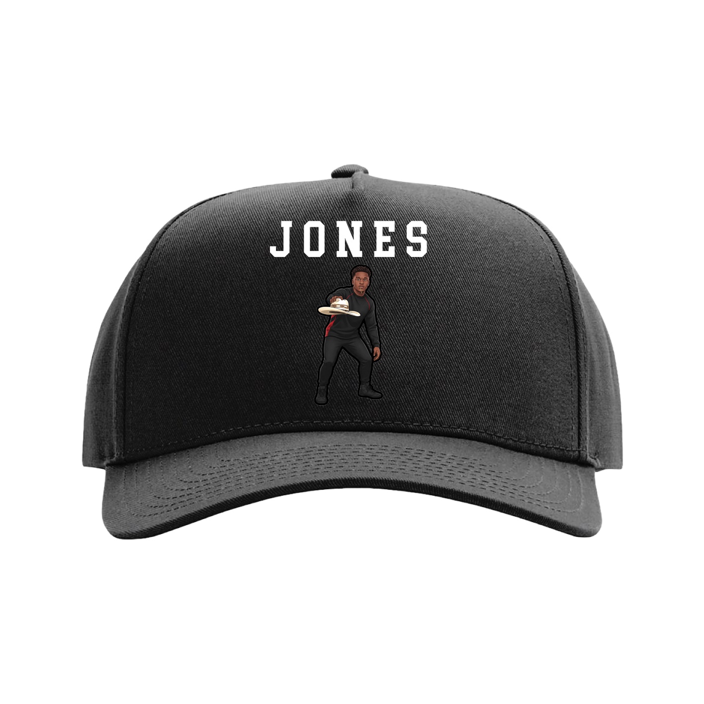 Full Fabric Five-Panel Champ Cap — Shirsey in Black