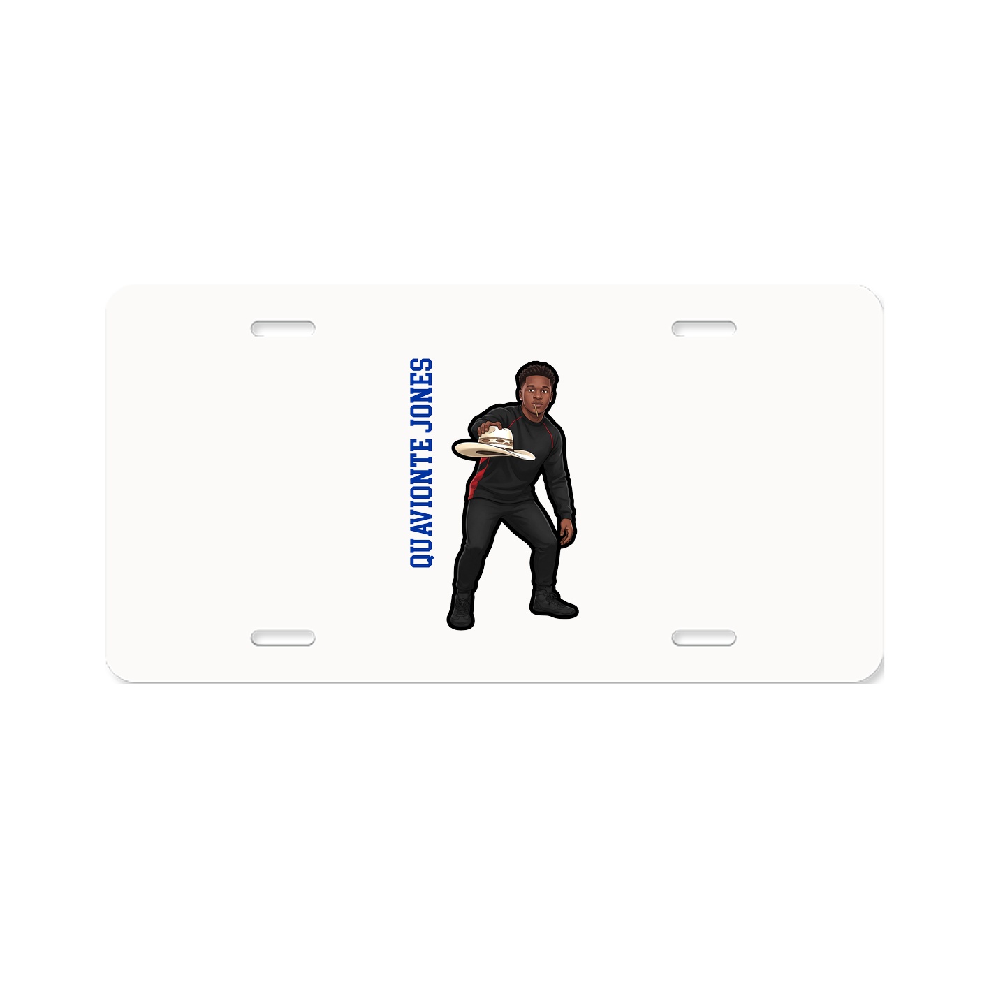 License Plate — Name Vertical in Classic