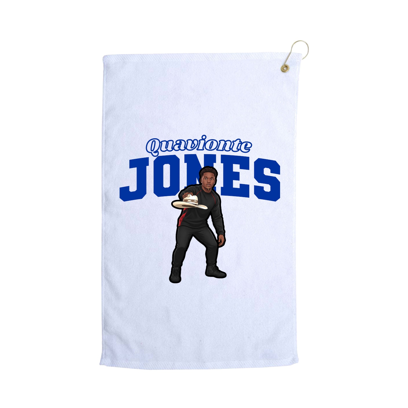 Golf Towel — Name Arch in White