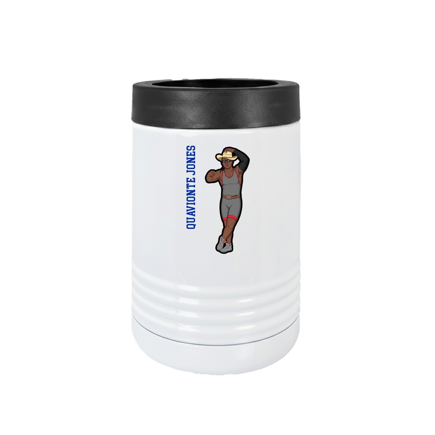 Beverage Holder — Name Vertical in White