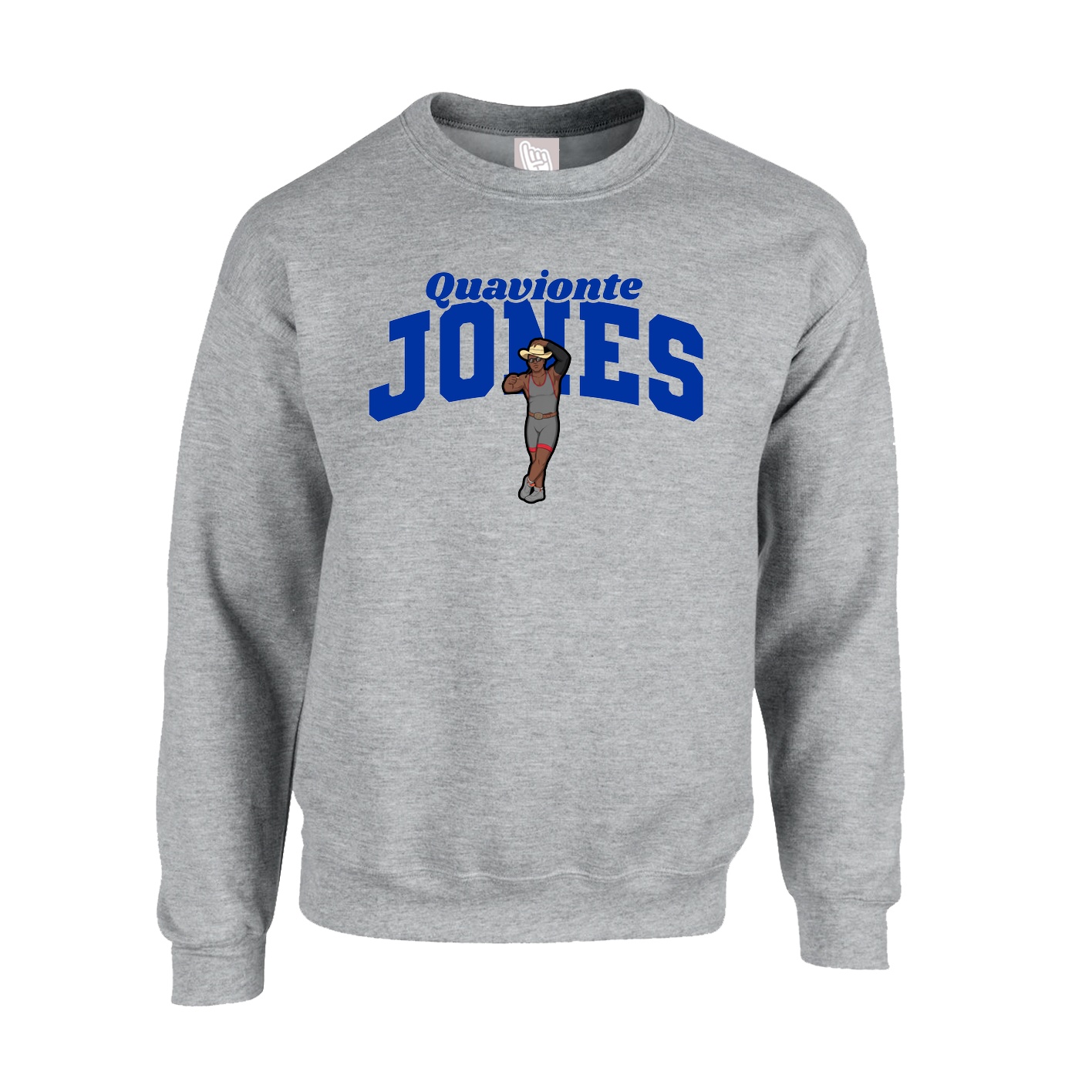 Fleece Crew — Signature Arch in Grey