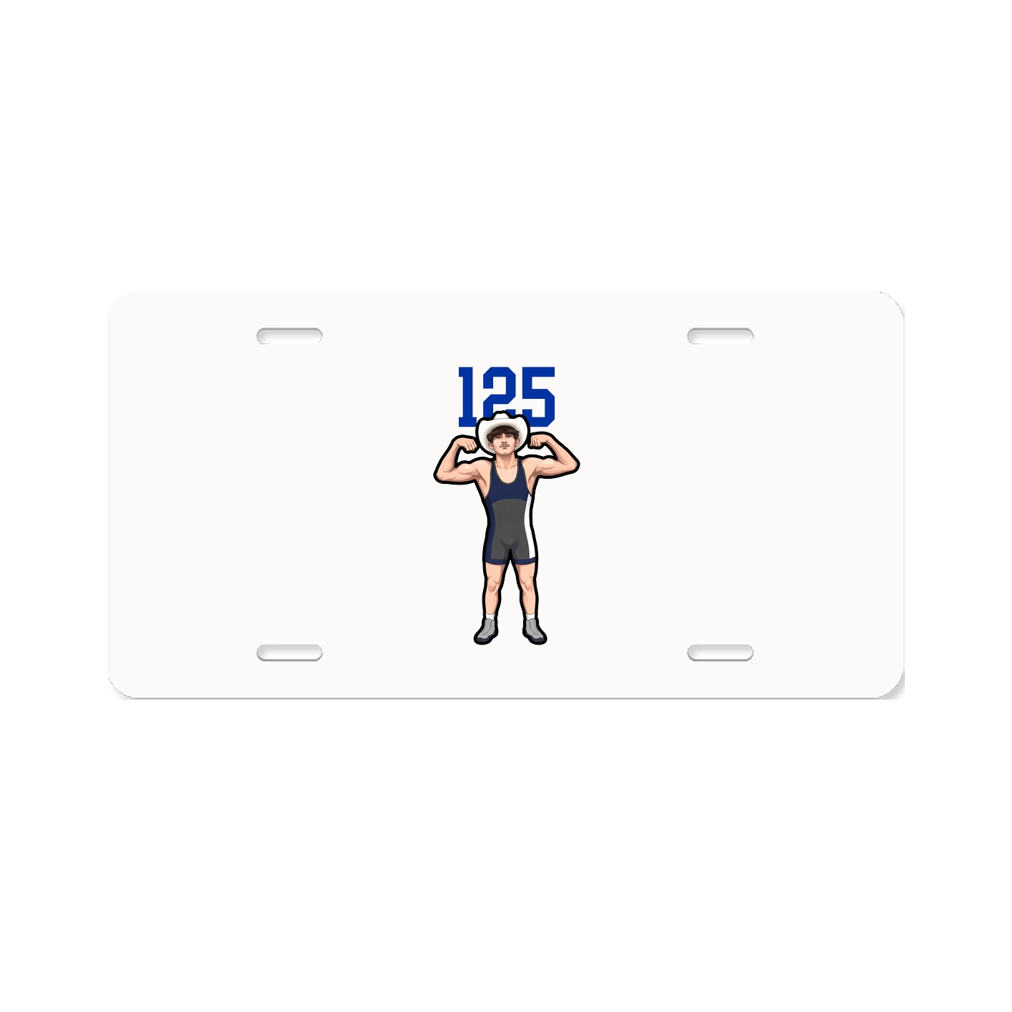 License Plate — Number Top in Classic