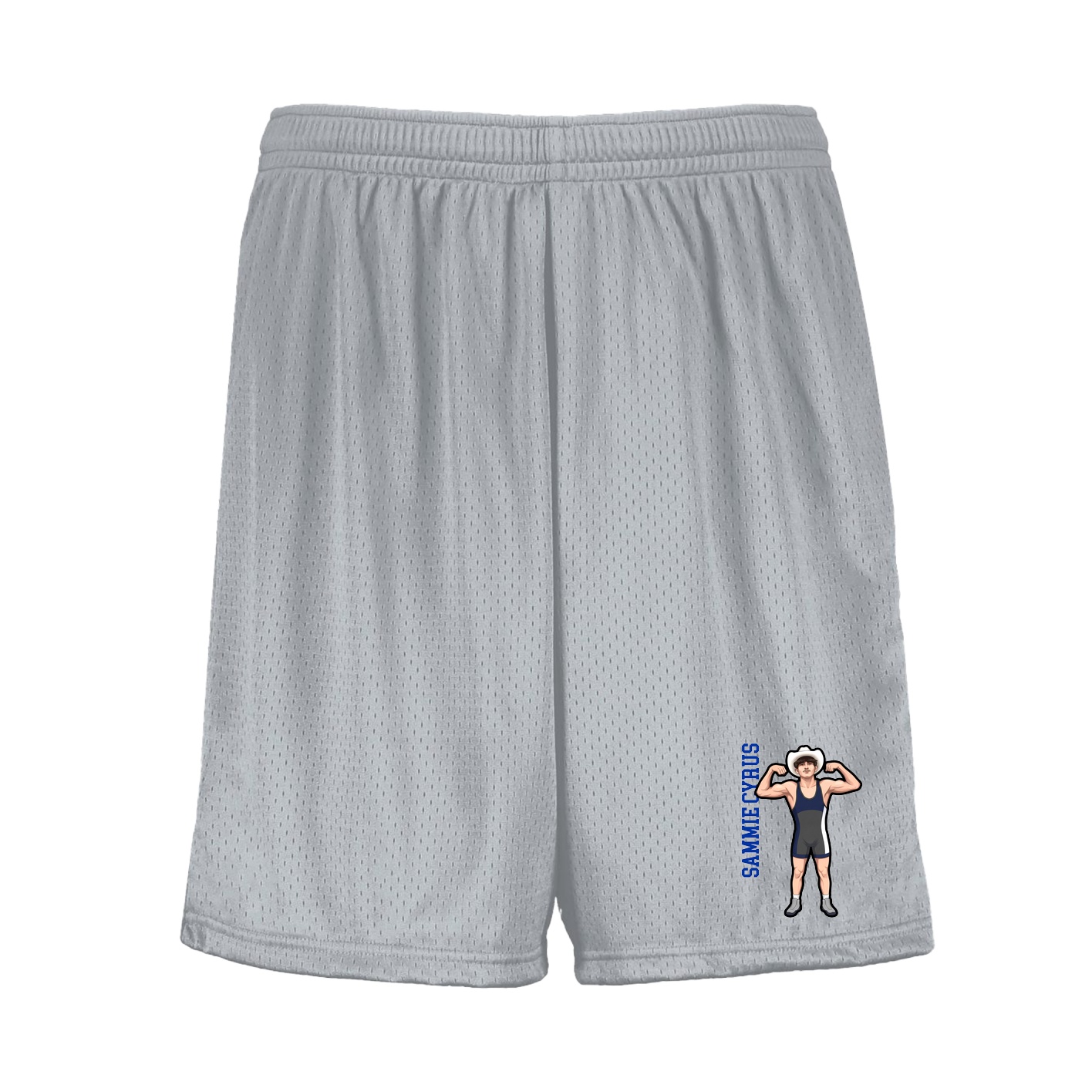Shorts — Name Vertical in Silver