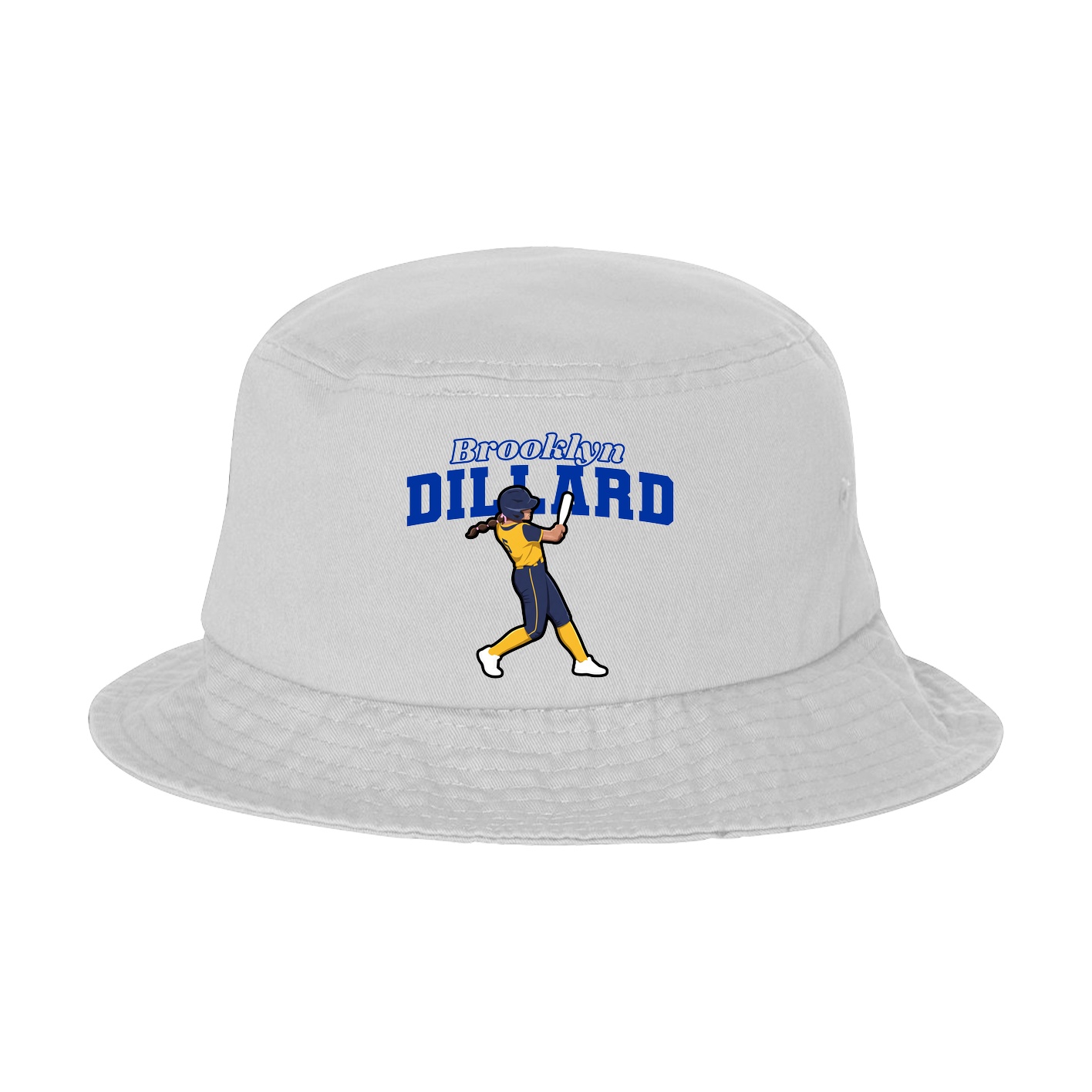 Bucket Cap — Name Arch in White