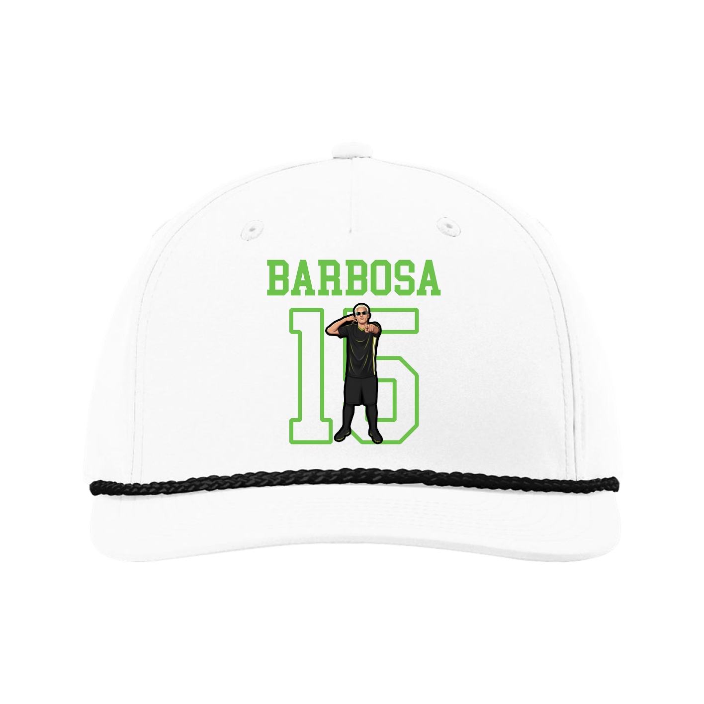 Five-Panel Classic Rope Cap — Shirsey in White