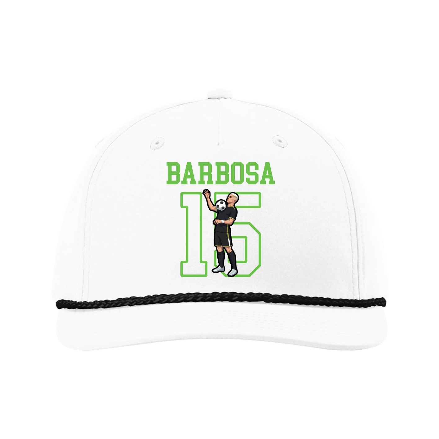 Five-Panel Classic Rope Cap — Shirsey in White