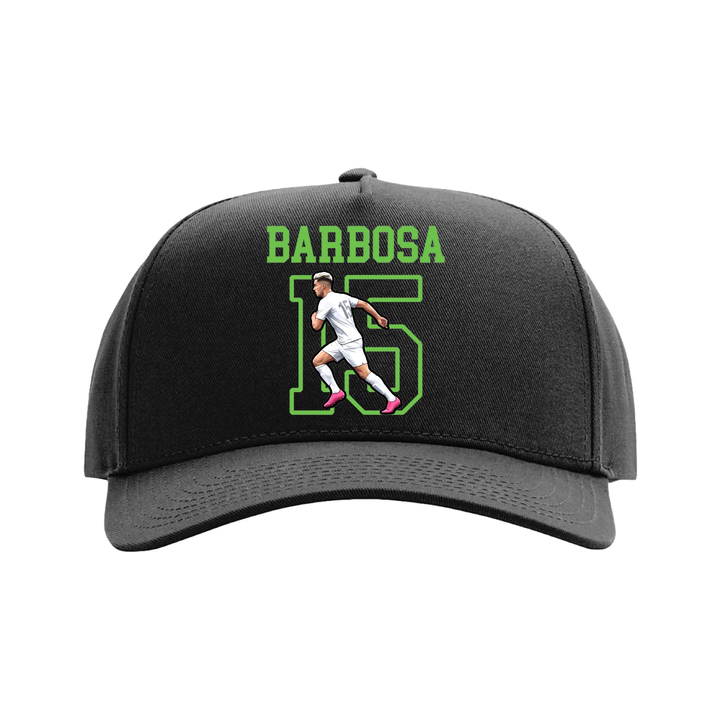 Full Fabric Five-Panel Champ Cap — Shirsey in Black
