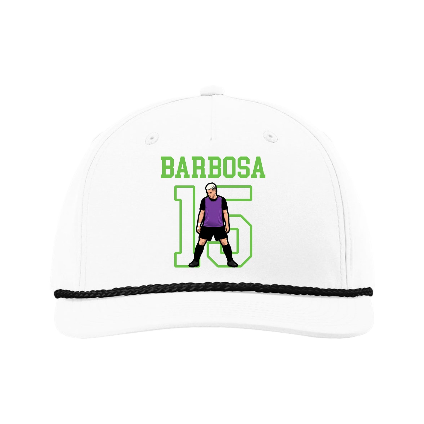 Five-Panel Classic Rope Cap — Shirsey in White