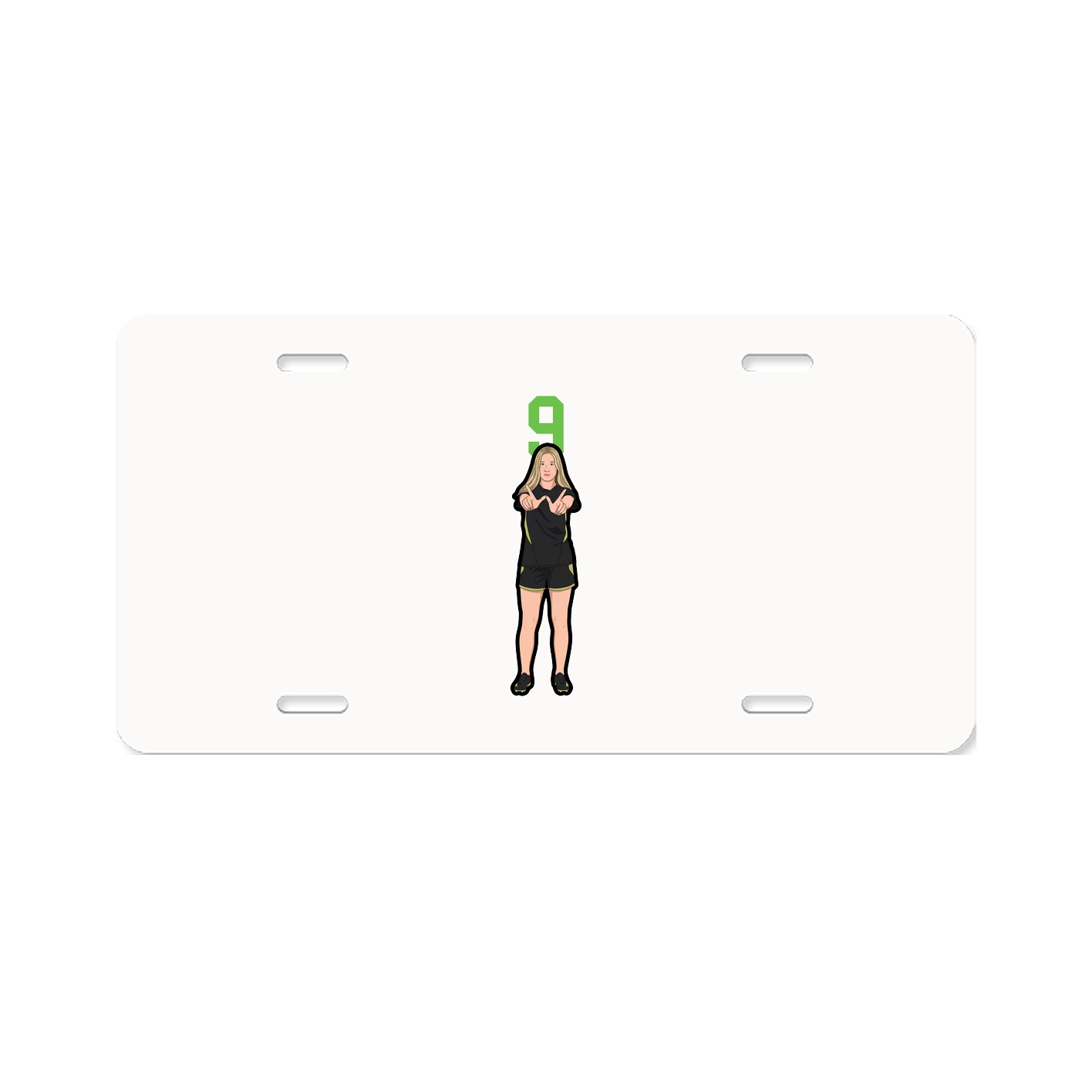License Plate — Number Top in Classic