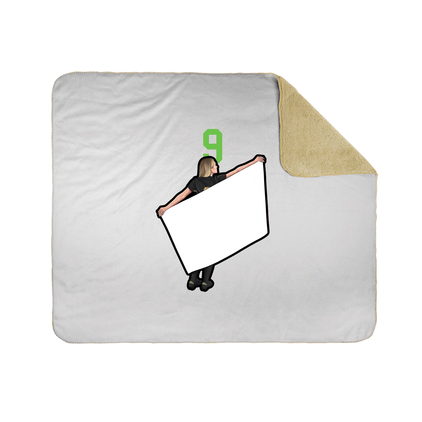 Throw Blanket — Number Top in White