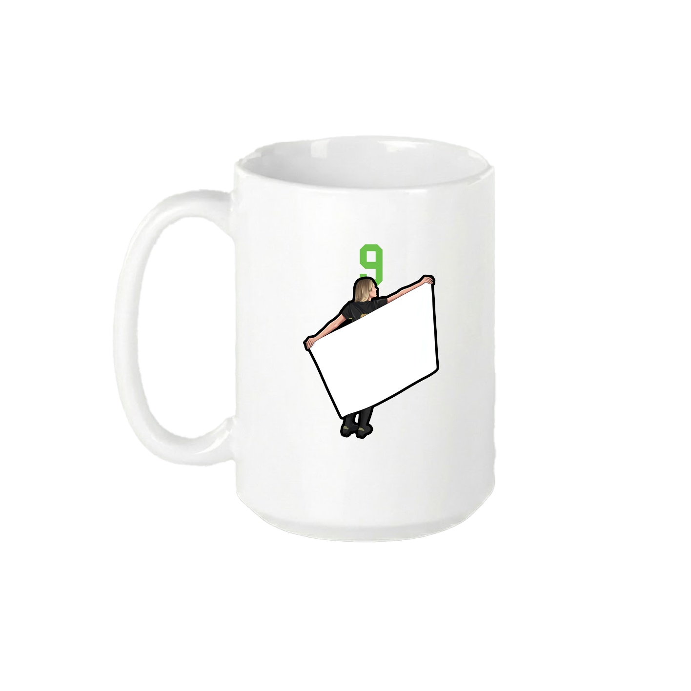 15oz Coffee Mug — Number Top in White