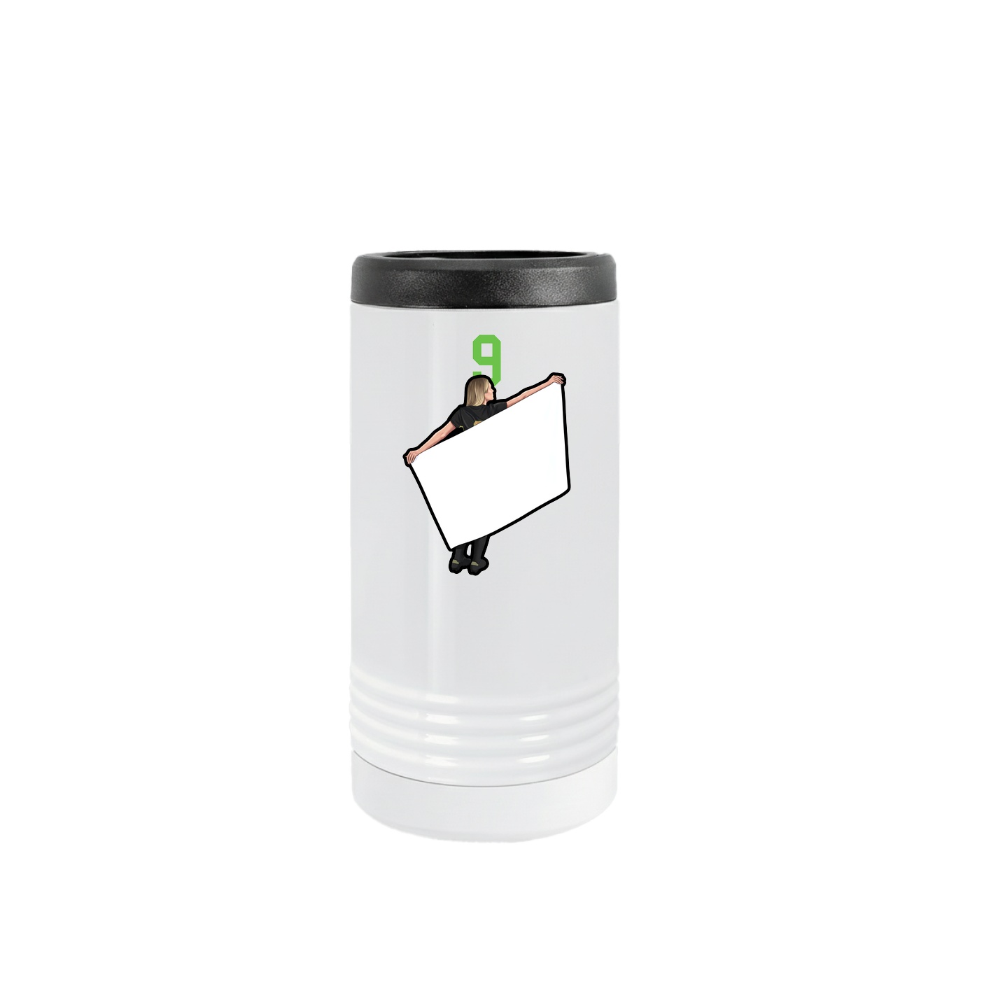 Slim Beverage Holder — Number Top in White