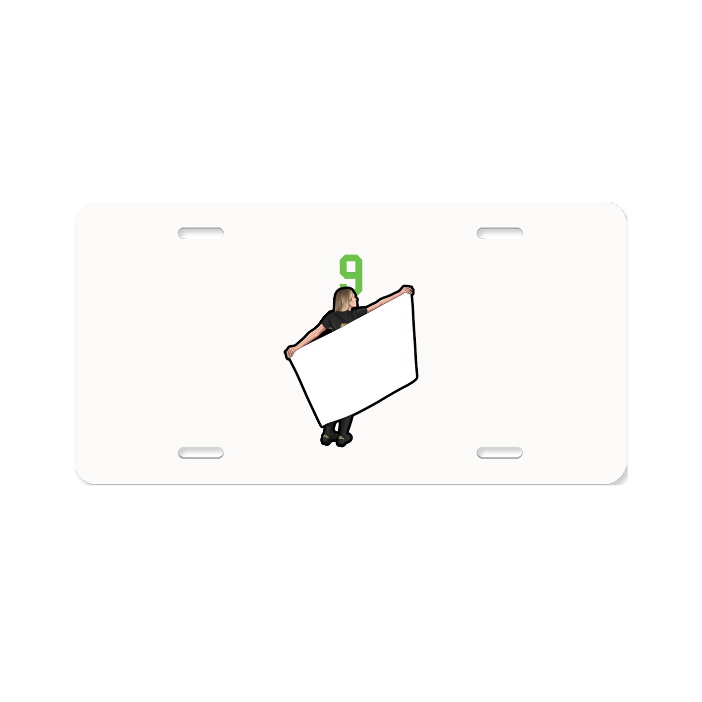 License Plate — Number Top in Classic