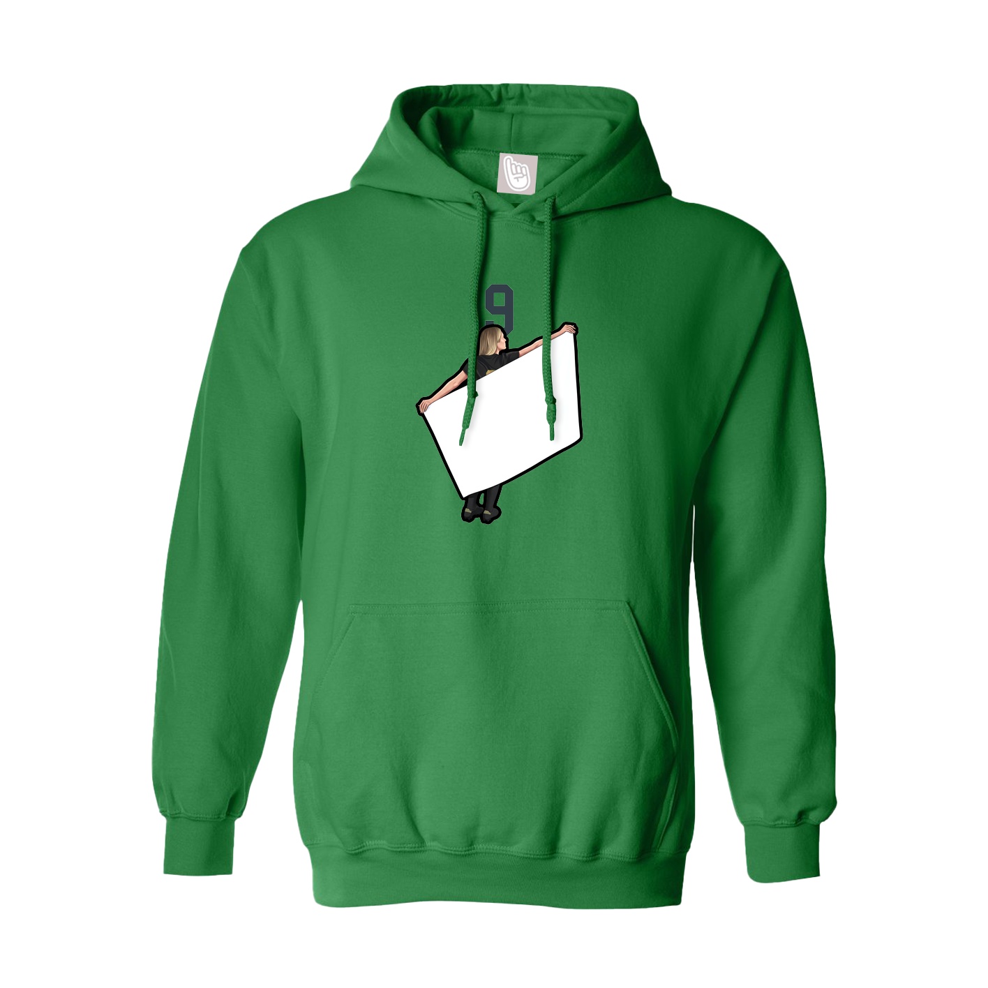 Hoodie — Number Top in Green