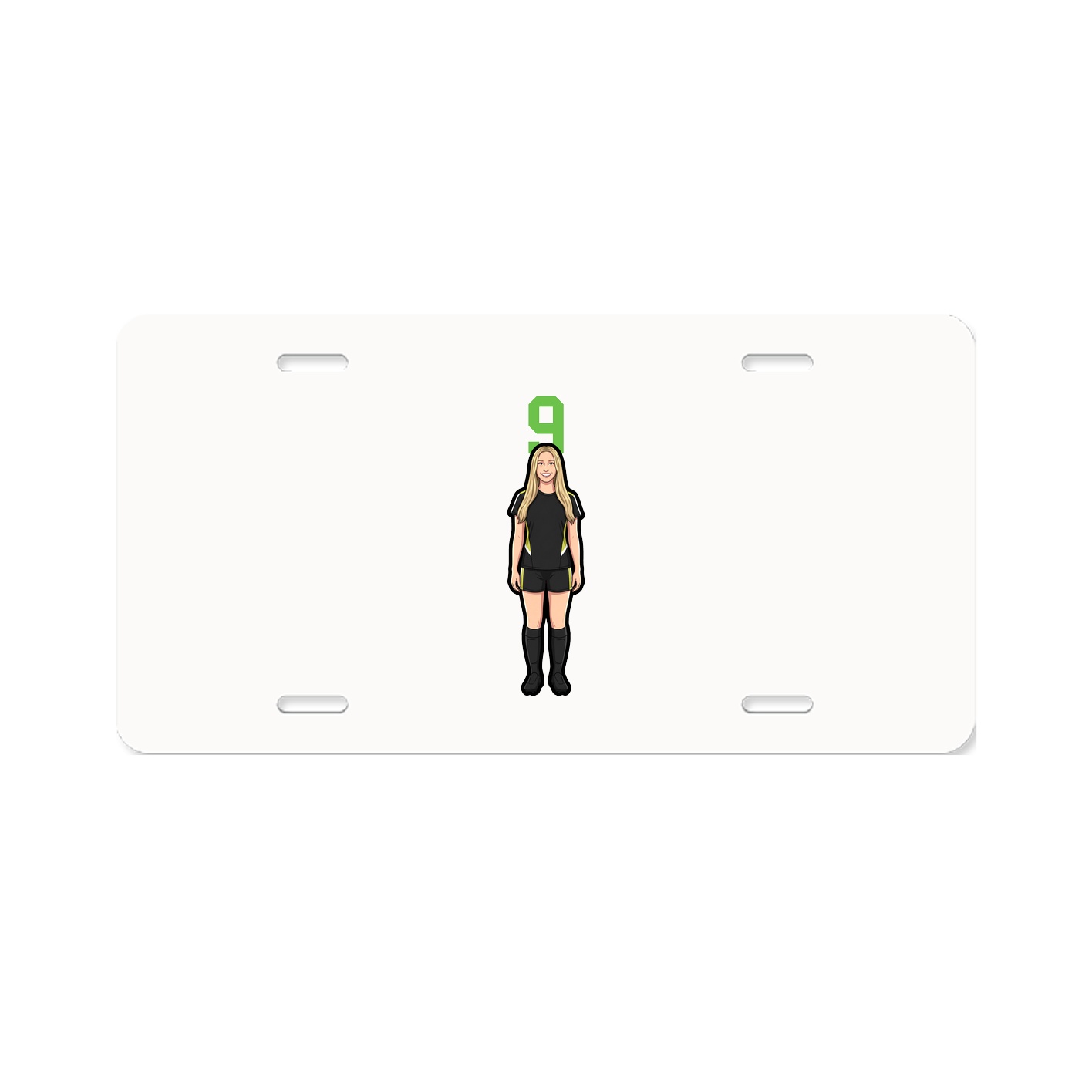 License Plate — Number Top in Classic