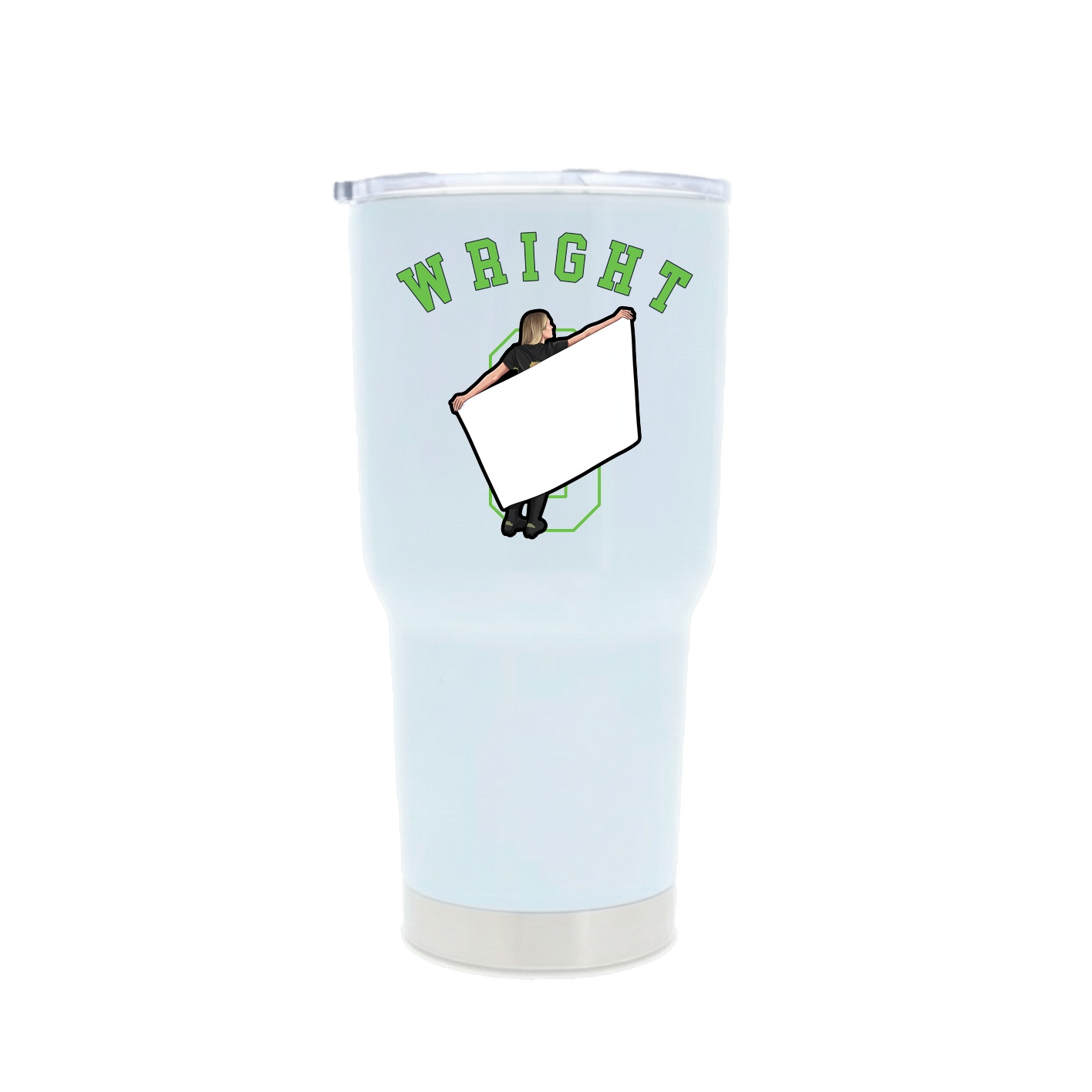 30oz Stainless Steel Tumbler — Shirsey Arch in White