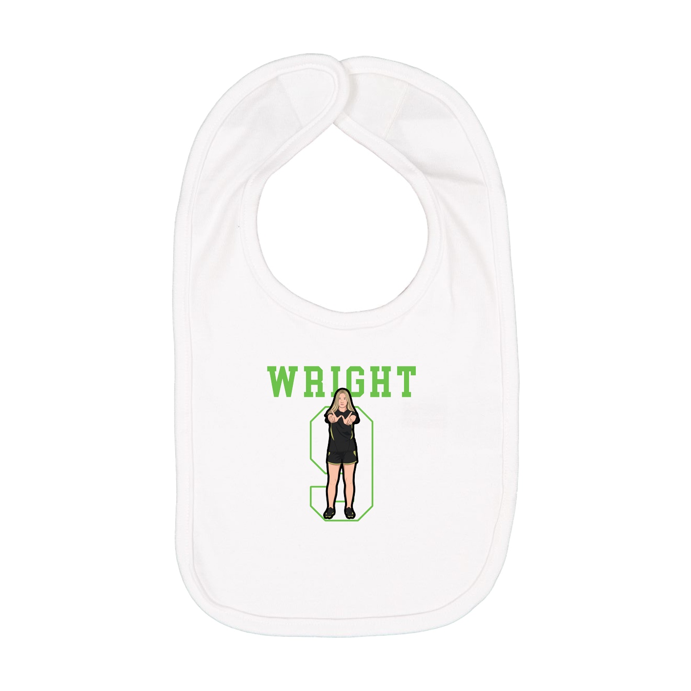 Infant Bib — Shirsey in White